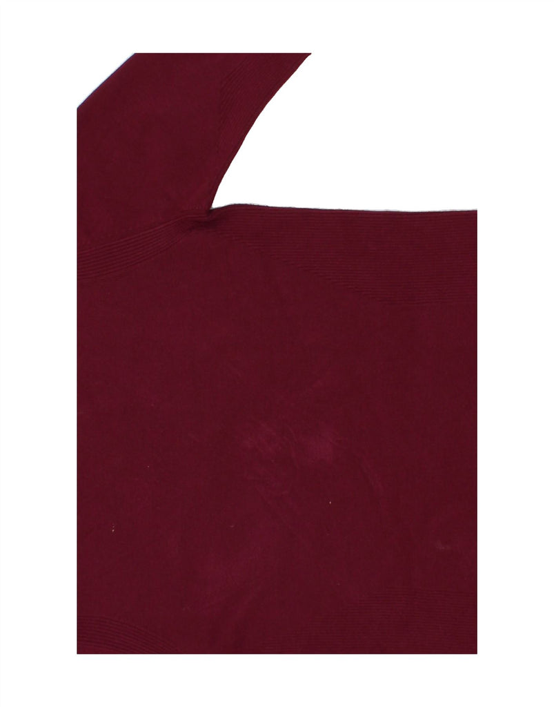 HOBBS Womens 3/4 Sleeve Boat Neck Jumper Sweater UK 10 Small Burgundy Vintage Hobbs and Second-Hand Hobbs from Messina Hembry 