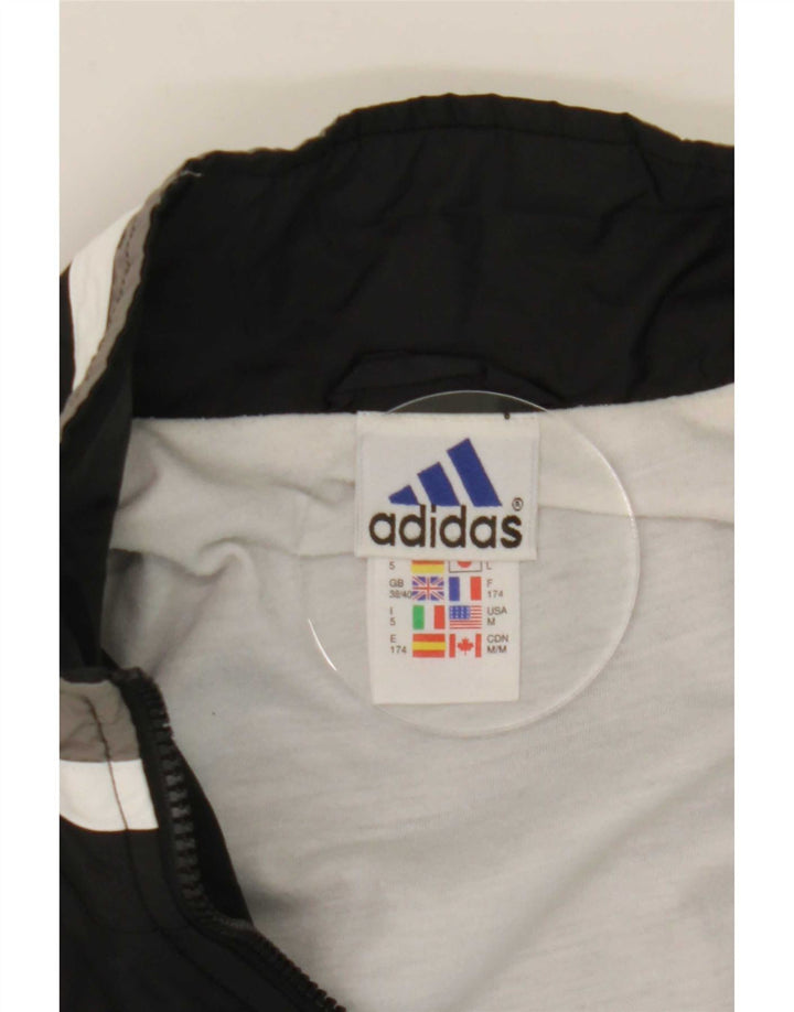 Adidas Mens Tracksuit Top Jacket UK 38/40 Medium Black Colourblock
