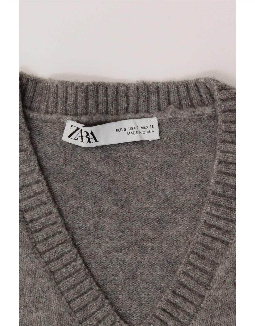 Zara Womens Vest Tank Top UK 10 Small Grey