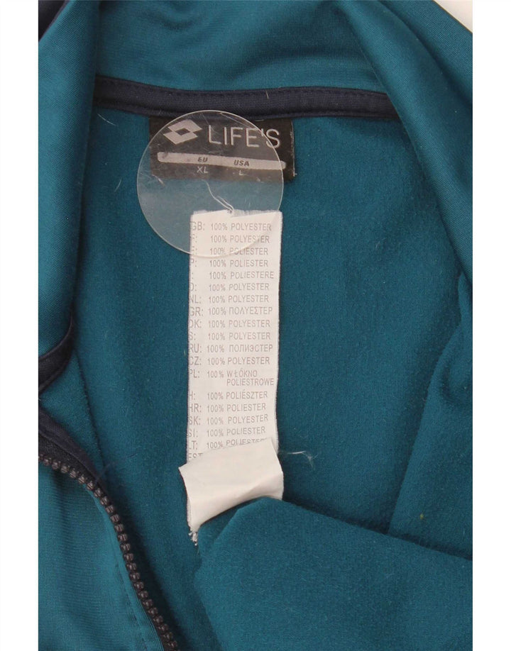 Lotto Mens Life's Tracksuit Top Jacket Large Navy Blue Colourblock
