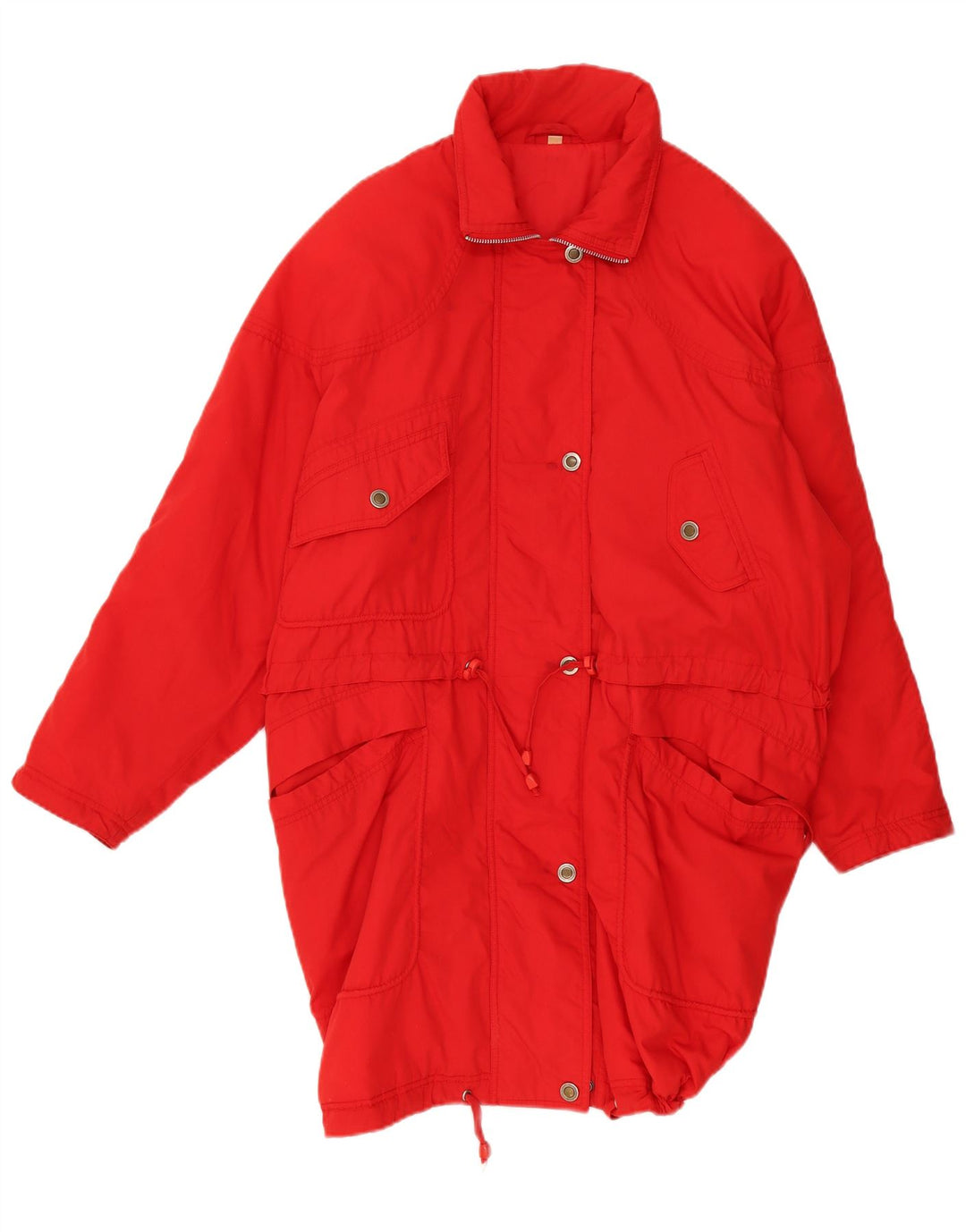 Vintage Womens Padded Coat UK 22 3XL Red Polyester