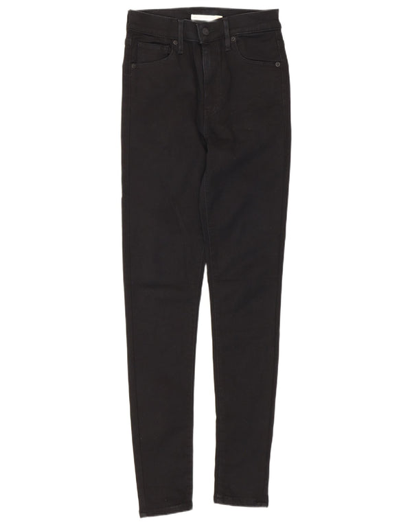 Levi's Womens Mile High Super Skinny Jeans W26 L30 Black Cotton