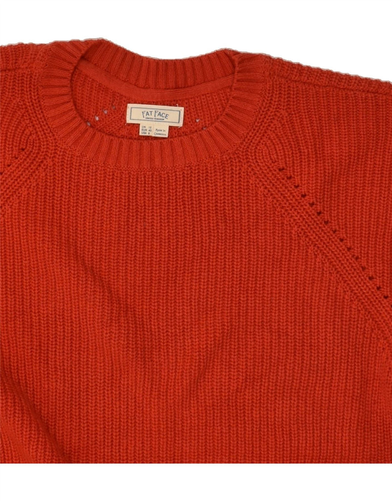 FAT FACE Womens Crew Neck Jumper Sweater UK 12 Medium Red Cotton | Vintage Fat Face | Thrift | Second-Hand Fat Face | Used Clothing | Messina Hembry 