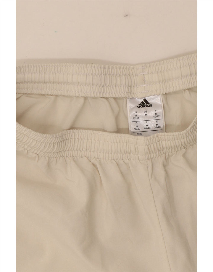 ADIDAS Womens Climalite Sport Shorts UK 12/14 Medium Beige Polyester Vintage Adidas and Second-Hand Adidas from Messina Hembry 
