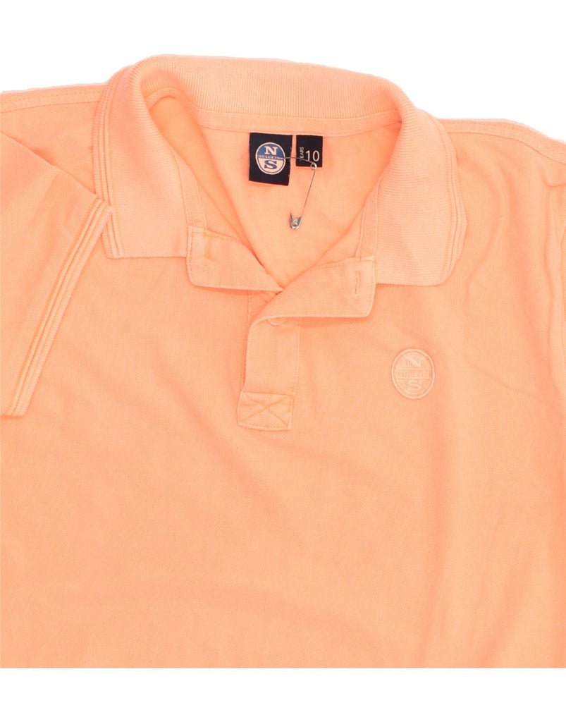 NORTH SAILS Girls Polo Shirt 9-10 Years Orange Cotton | Vintage North Sails | Thrift | Second-Hand North Sails | Used Clothing | Messina Hembry 