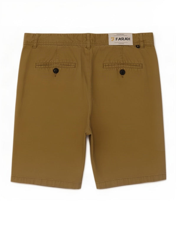 Farah Mens Chino Shorts Medium W32 Khaki Cotton