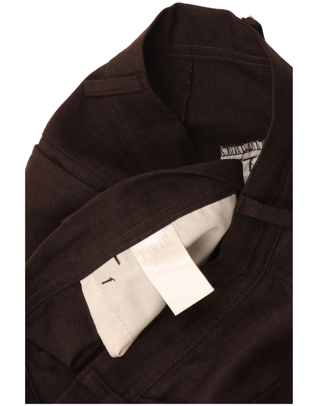 Farah Mens Straight Casual Trousers W36 L29 Brown Polyester