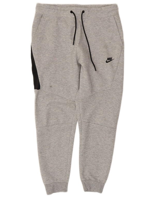 NIKE Mens Tracksuit Trousers Joggers Medium  Grey Colourblock Cotton