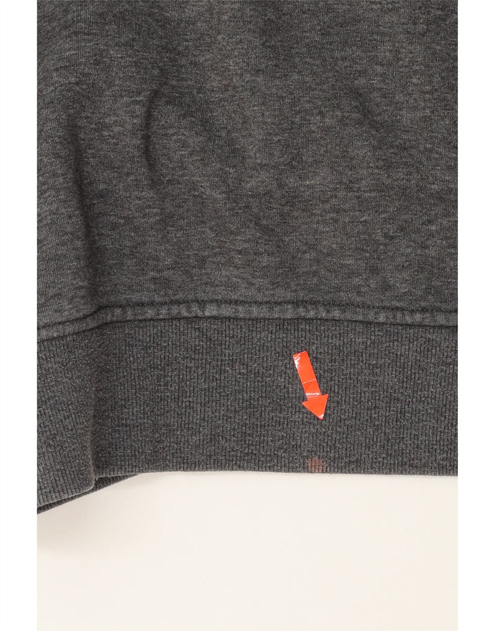 KAPPA Womens Graphic Hoodie Jumper UK 14 Medium Grey Polyester Vintage Kappa and Second-Hand Kappa from Messina Hembry 