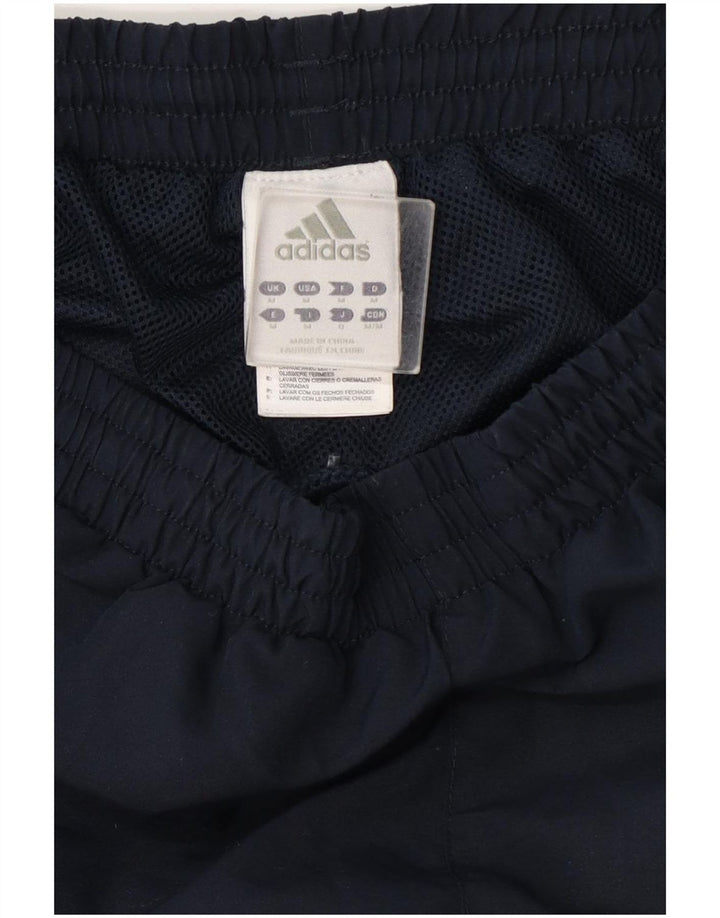 Adidas Mens Tracksuit Trousers Joggers Medium Navy Blue Polyester