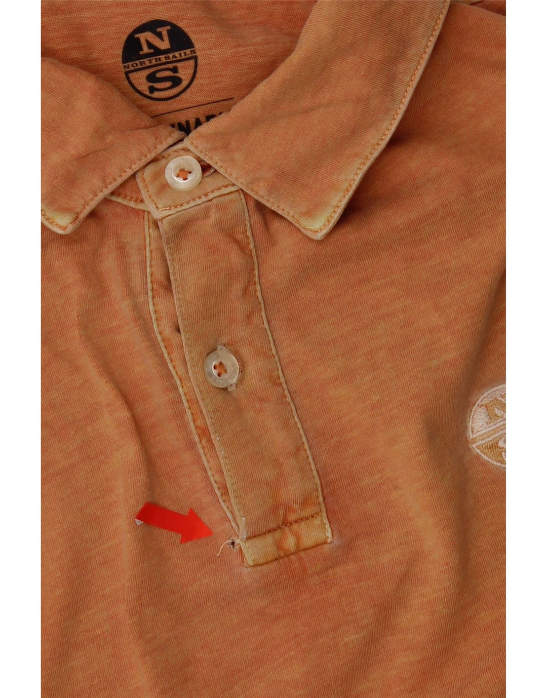 North Sails Mens Regular Fit Polo Shirt Small Orange Cotton