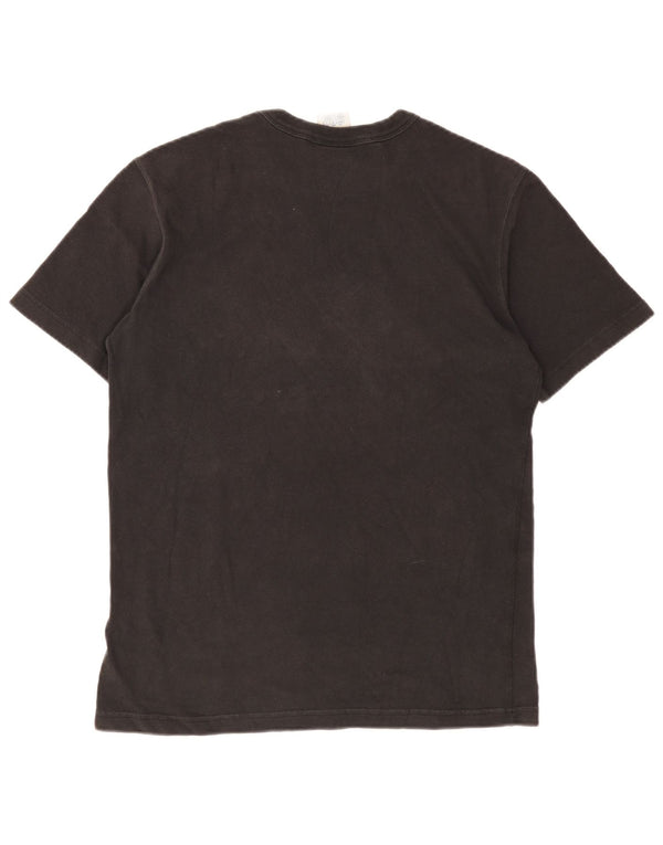 Champion Mens Graphic T-Shirt Top Medium Black Cotton
