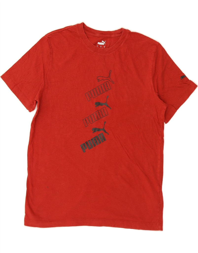 PUMA Mens Graphic T-Shirt Top Medium Red Cotton Vintage Puma and Second-Hand Puma from Messina Hembry 