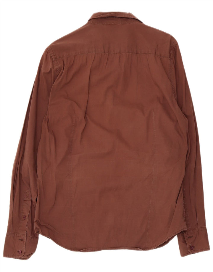 Lee Mens Shirt Medium Brown Cotton