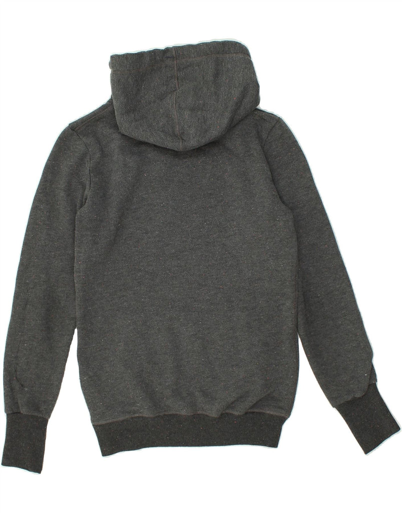 SUPERDRY Womens Graphic Hoodie Jumper UK 10 Small Grey Cotton | Vintage Superdry | Thrift | Second-Hand Superdry | Used Clothing | Messina Hembry 