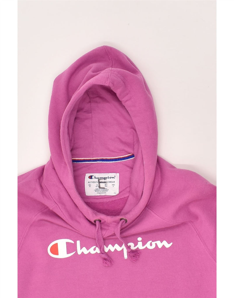 CHAMPION Womens Graphic Hoodie Jumper US 2 XS Pink Polyester | Vintage Champion | Thrift | Second-Hand Champion | Used Clothing | Messina Hembry 