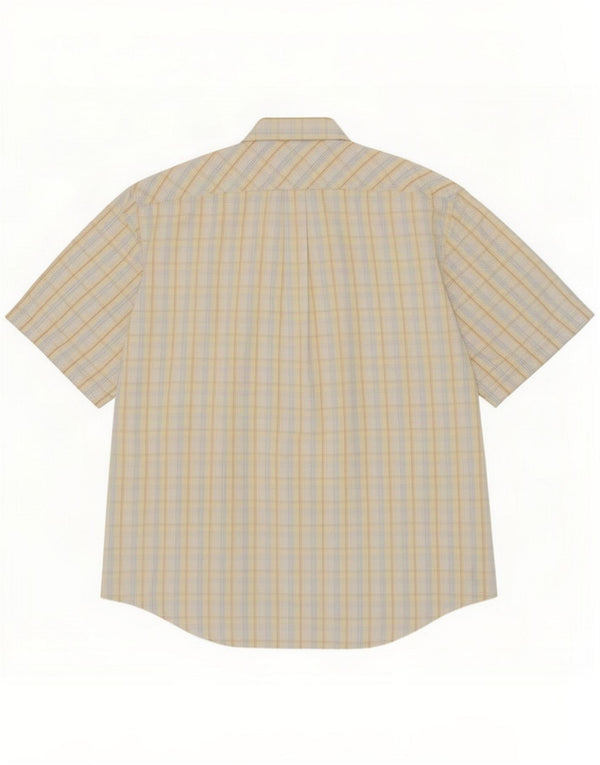 Marlboro Classics Mens Short Sleeve Shirt 3XL Yellow Check
