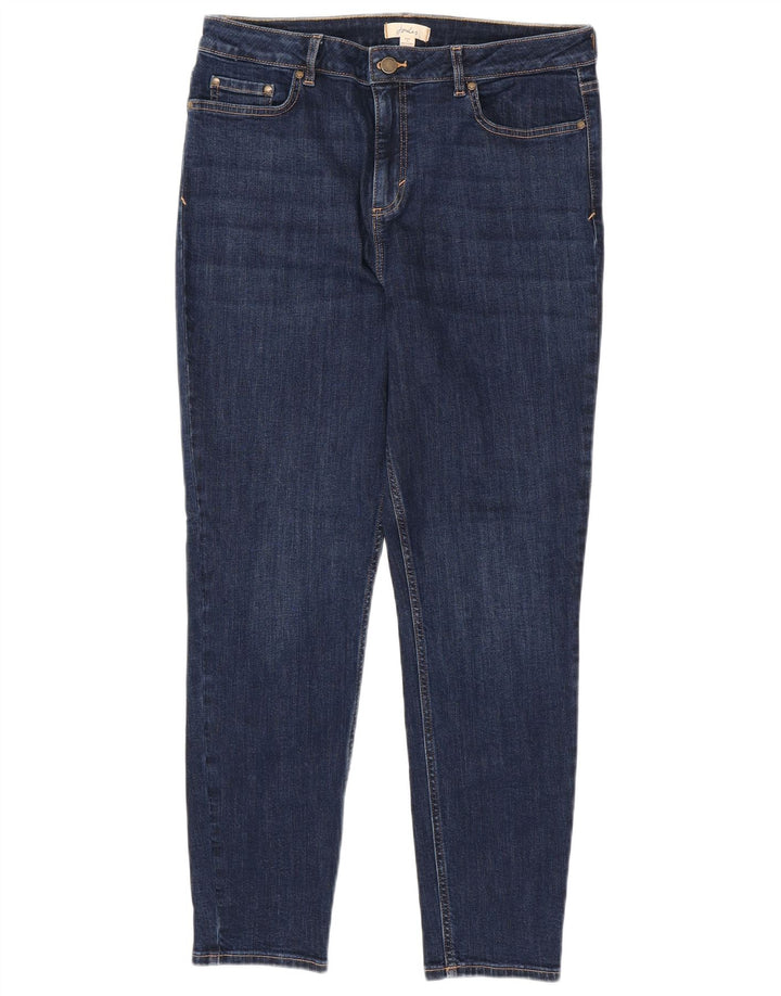 JOULES Womens Skinny Jeans UK 14 Large W32 L28  Navy Blue Cotton