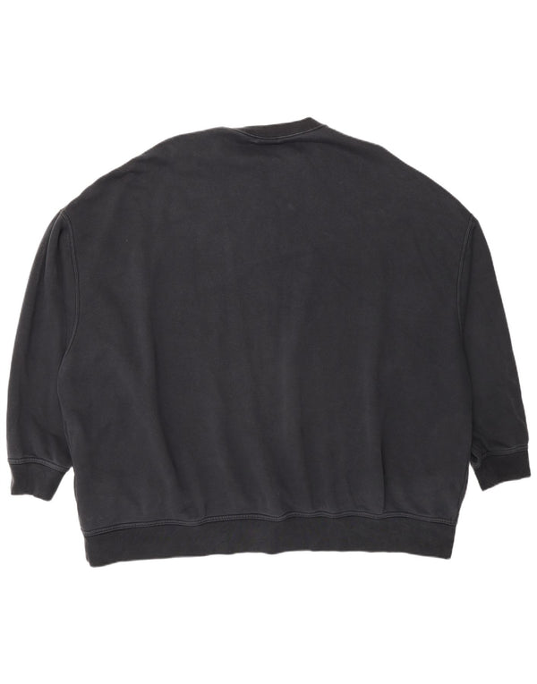 Nike Womens Oversized Sweatshirt Jumper UK 18 XL Black Cotton
