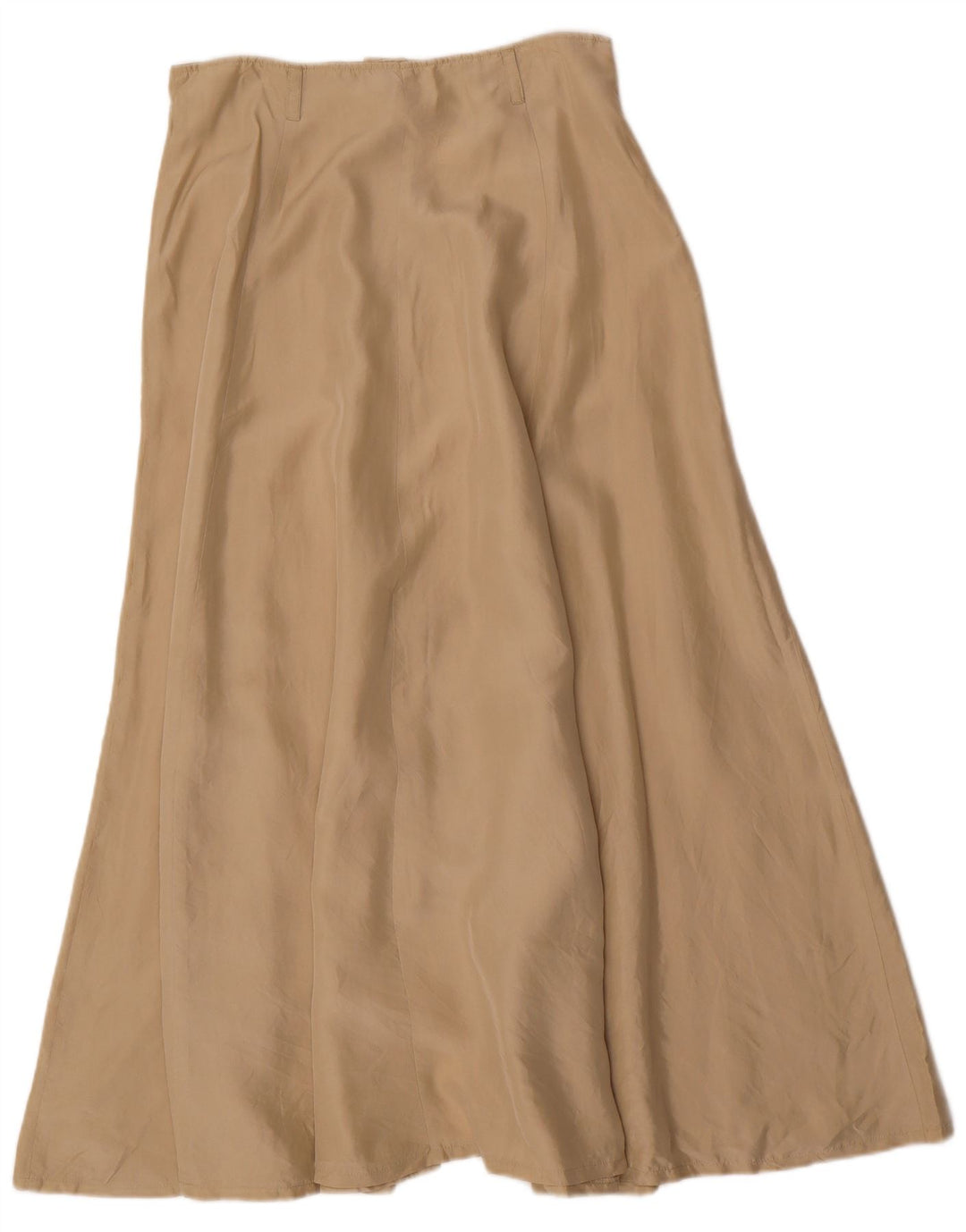 BENETTON Womens Maxi Skirt W28 Medium Beige Silk