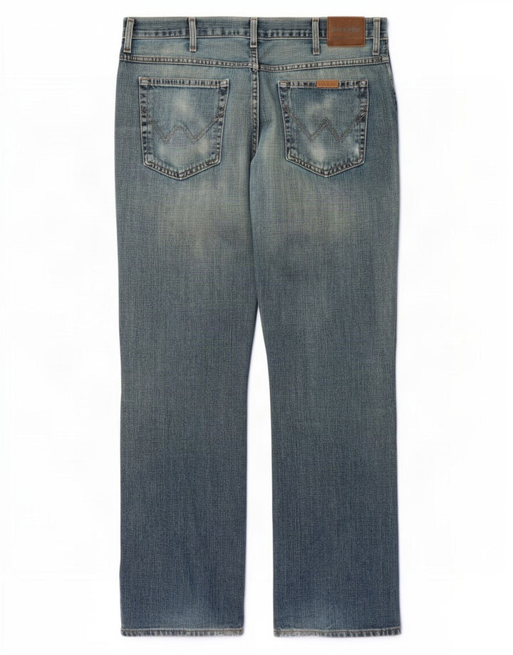 Wrangler Mens Bootcut Jeans W38 L34 Blue Cotton