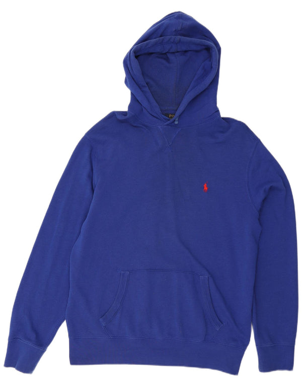 Polo Ralph Lauren Mens Hoodie Jumper Large Blue Cotton