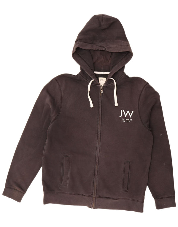 Jack Wills Mens Salcombe Devon Zip Hoodie Sweater XL Black Cotton