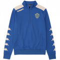 KAPPA Mens Graphic Zip Neck Sweatshirt Jumper Small Blue Colourblock