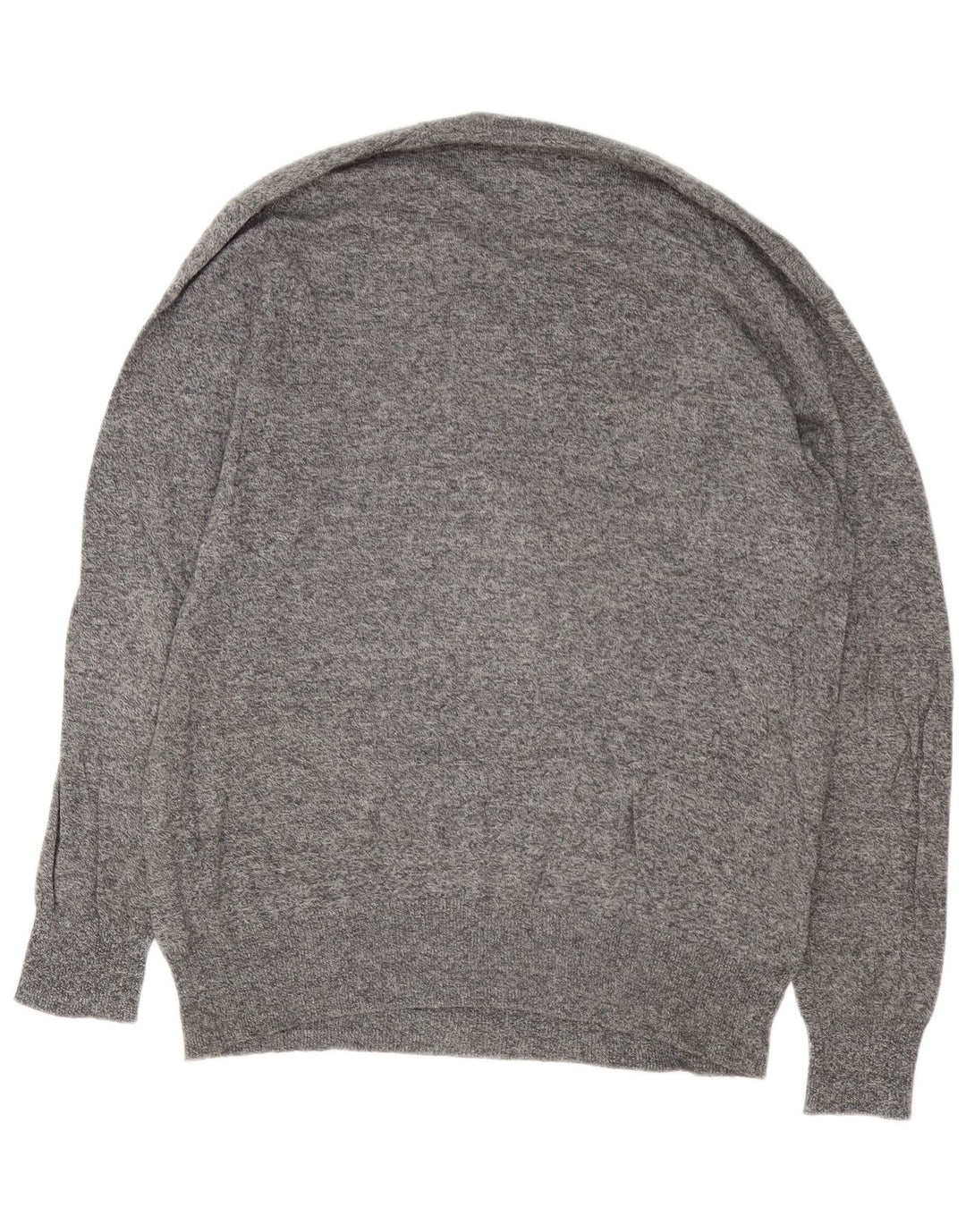 Superdry Mens V-Neck Jumper Sweater XL Grey Flecked Cotton