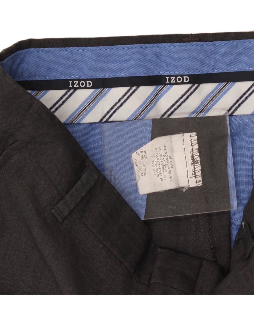 IZOD Boys Straight Chino Trousers 13-14 Years W24 L28 Grey Polyester Vintage Izod and Second-Hand Izod from Messina Hembry 