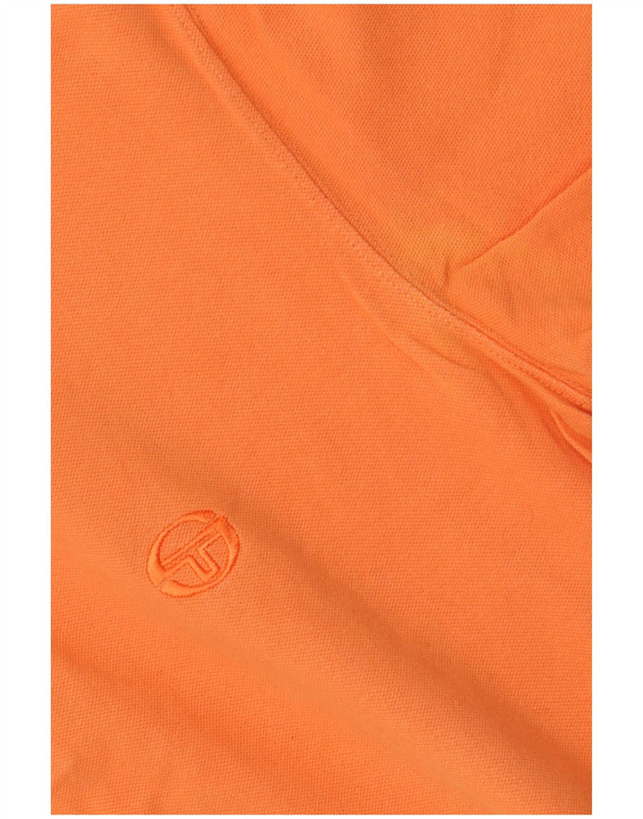 SERGIO TACCHINI Mens Polo Shirt IT 48 Small Orange Cotton