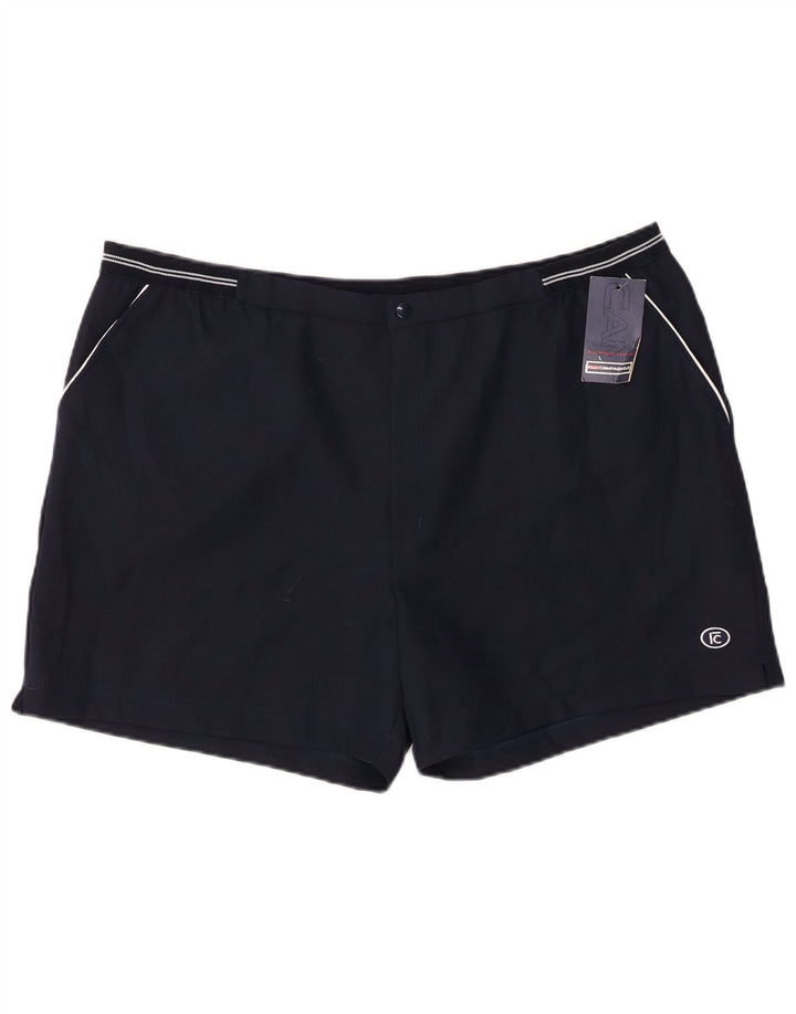 F.LLI CAMPAGNOLO Mens Casual Shorts W40 XL Navy Blue Polyester