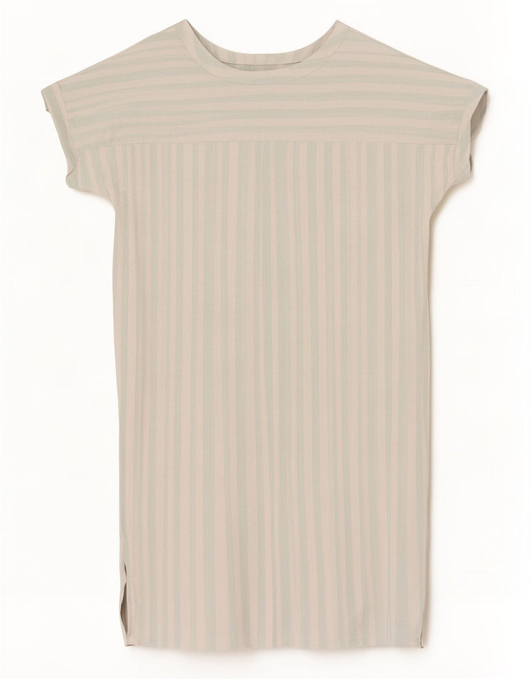 Max Mara Womens Shift Dress EU 42 Large White Striped Acetate