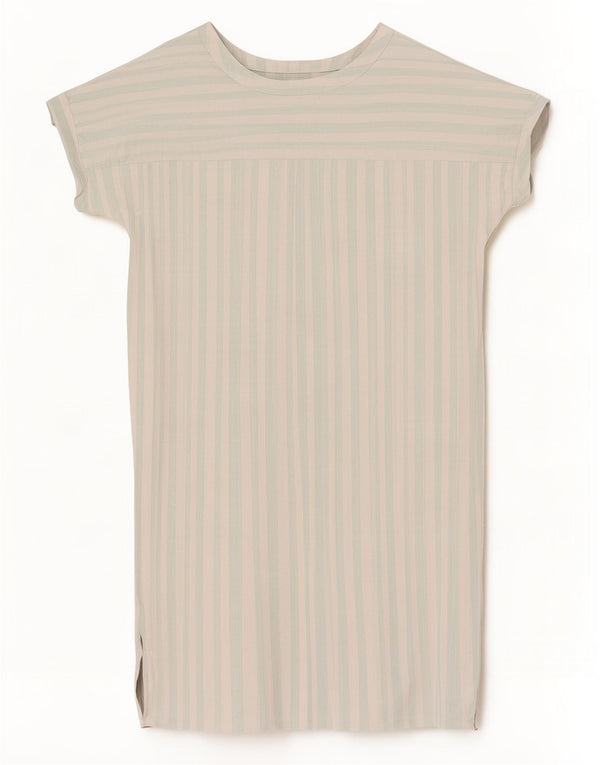 Max Mara Womens Shift Dress EU 42 Large White Striped Acetate