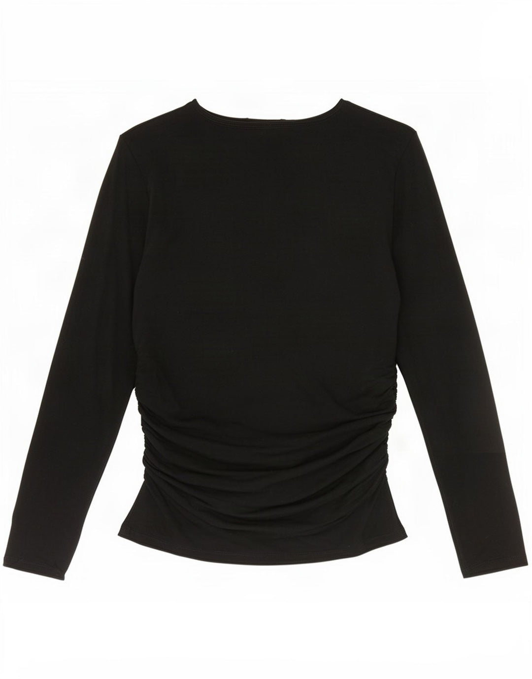 Marks & Spencer Womens Top Long Sleeve UK 14 Large Black Acrylic