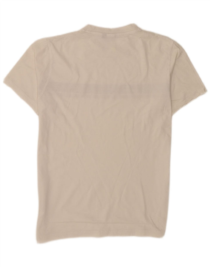 Sergio Tacchini Mens T-Shirt Top Medium White Colourblock Cotton