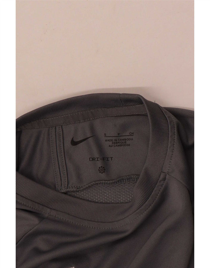 Nike Mens Dri Fit T-Shirt Top Small Grey Colourblock