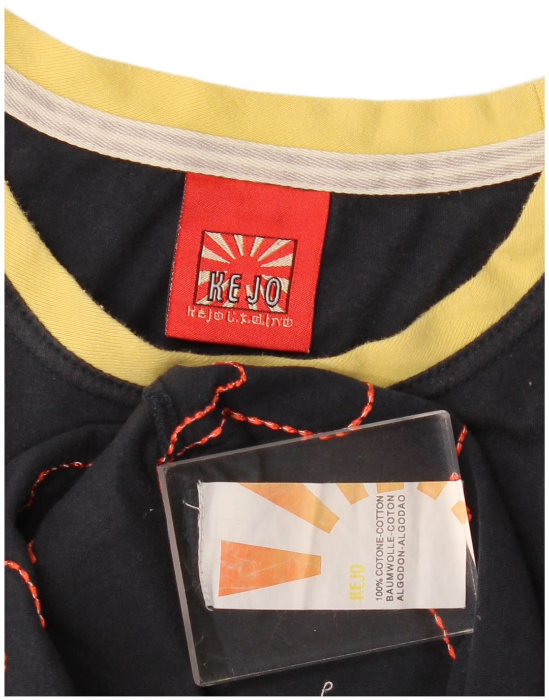 Kejo Mens Graphic T-Shirt Top XL Navy Blue Cotton