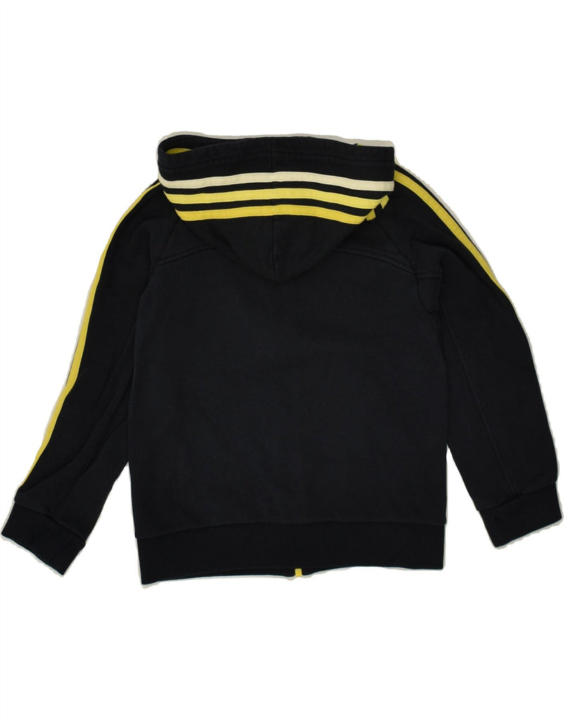 ADIDAS Boys Zip Hoodie Sweater 7-8 Years XS  Black Cotton | Vintage Adidas | Thrift | Second-Hand Adidas | Used Clothing | Messina Hembry 