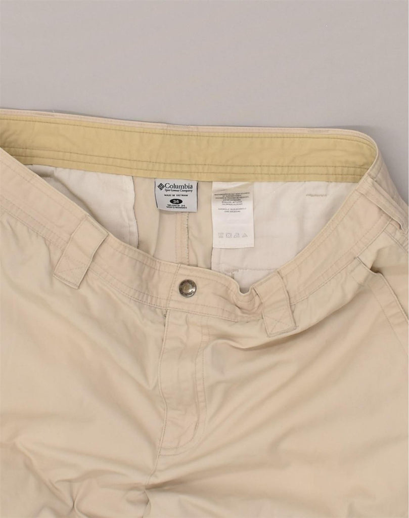 COLUMBIA Mens Straight Chino Trousers W34 L27 Beige Cotton | Vintage Columbia | Thrift | Second-Hand Columbia | Used Clothing | Messina Hembry 