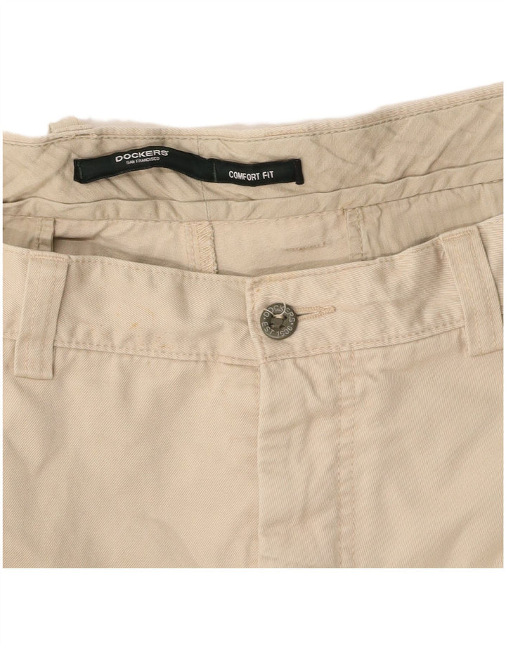DOCKERS Mens Straight Chino Trousers W42 L32 Beige