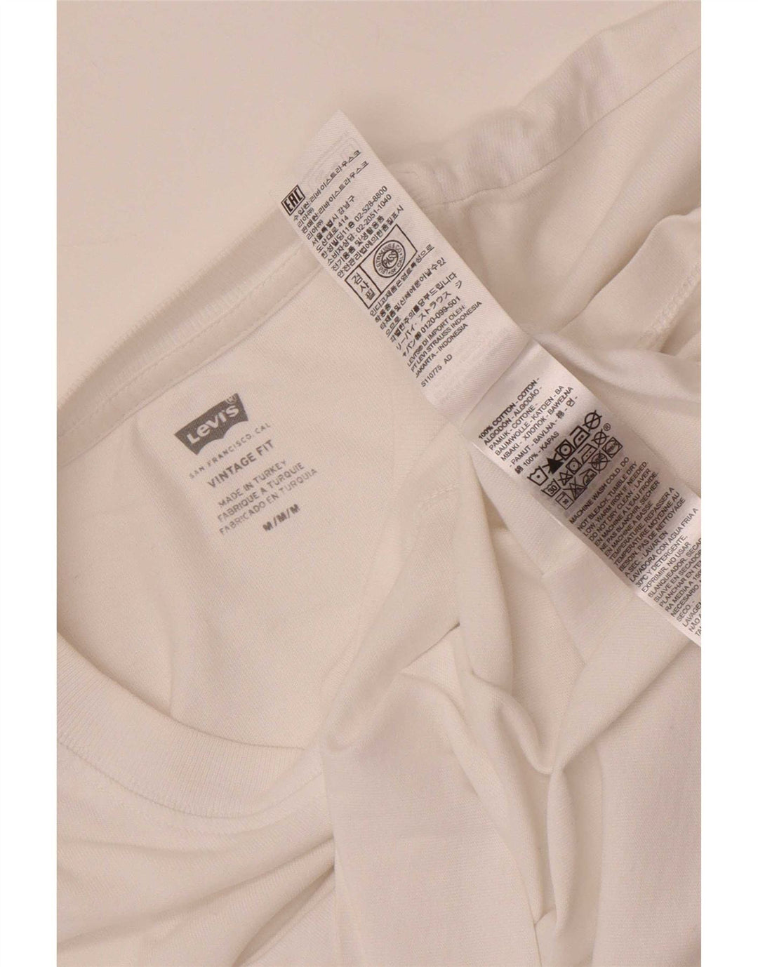Levi's Mens Vintage Fit T-Shirt Top Medium White Cotton
