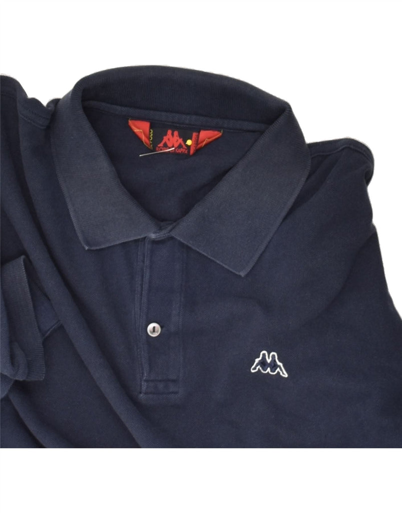 KAPPA Mens Polo Shirt 2XL Navy Blue Cotton | Vintage Kappa | Thrift | Second-Hand Kappa | Used Clothing | Messina Hembry 