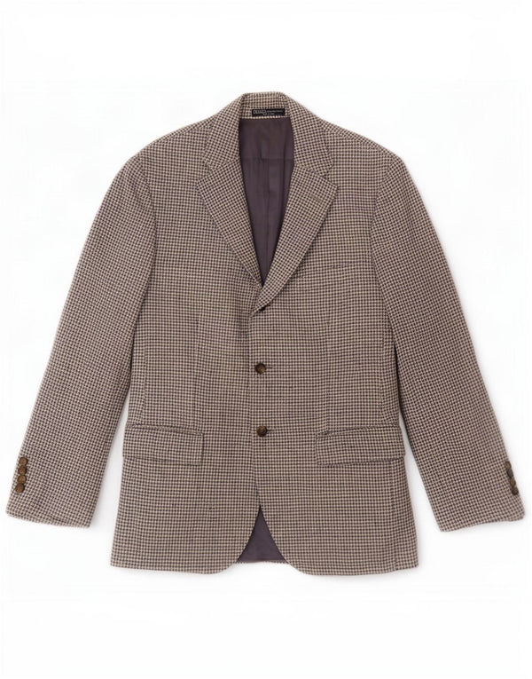 Polo Ralph Lauren Mens 3 Button Blazer Jacket UK 40 Medium Blue Houndstooth