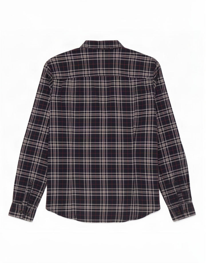 Massimo Dutti Womens Shirt EU 34 XS Navy Blue Check