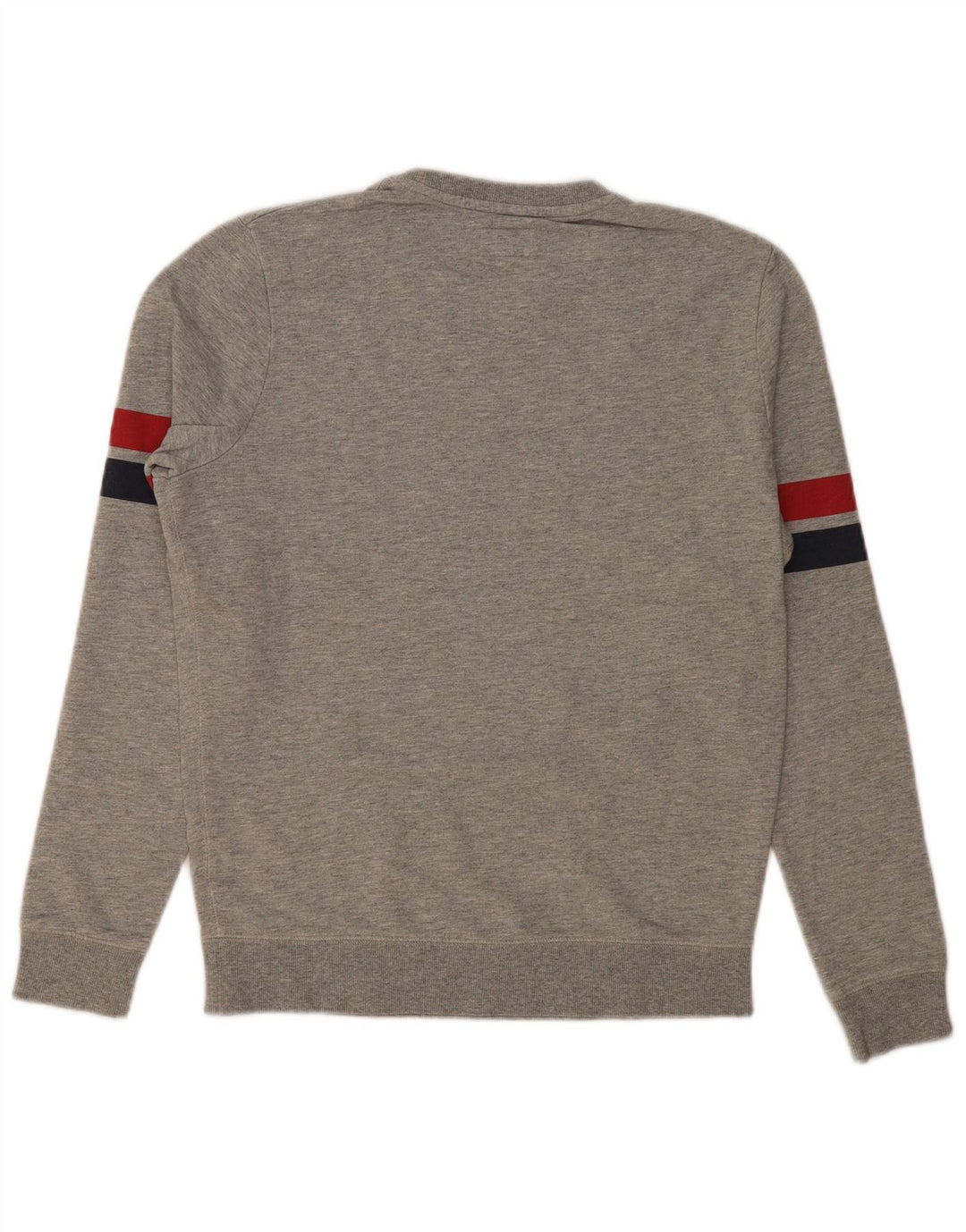 Wrangler Mens Graphic Sweatshirt Jumper Small Grey Colourblock Cotton