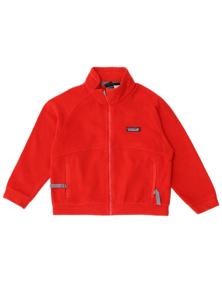PATAGONIA Girls Fleece Jacket 5-6 Years XS Red Polyester