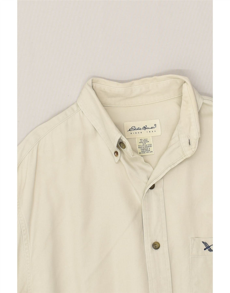 EDDIE BAUER Mens Shirt Small Beige Cotton | Vintage Eddie Bauer | Thrift | Second-Hand Eddie Bauer | Used Clothing | Messina Hembry 