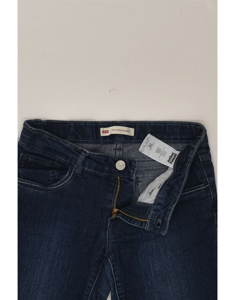 LEVI'S Girls 710 Skinny Jeans 13-14 Years W27 L27 Navy Blue Cotton | Vintage Levi's | Thrift | Second-Hand Levi's | Used Clothing | Messina Hembry 