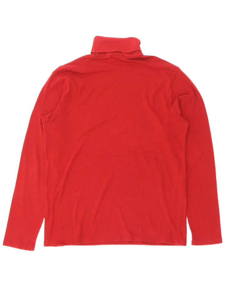 Gap Mens Roll Neck Jumper Sweater Large Red Cotton